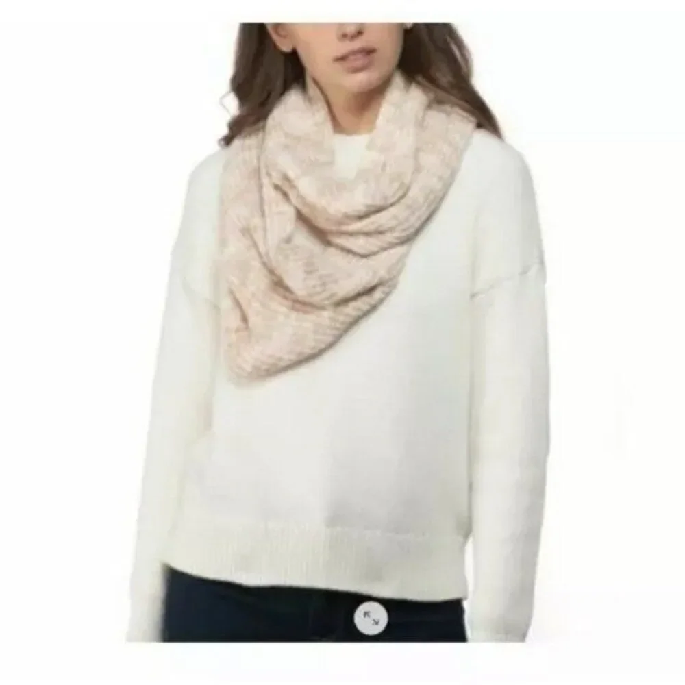 Style & Co Blush Pink Rib Marled Loop Infinity Scarf Women's One Size NWT